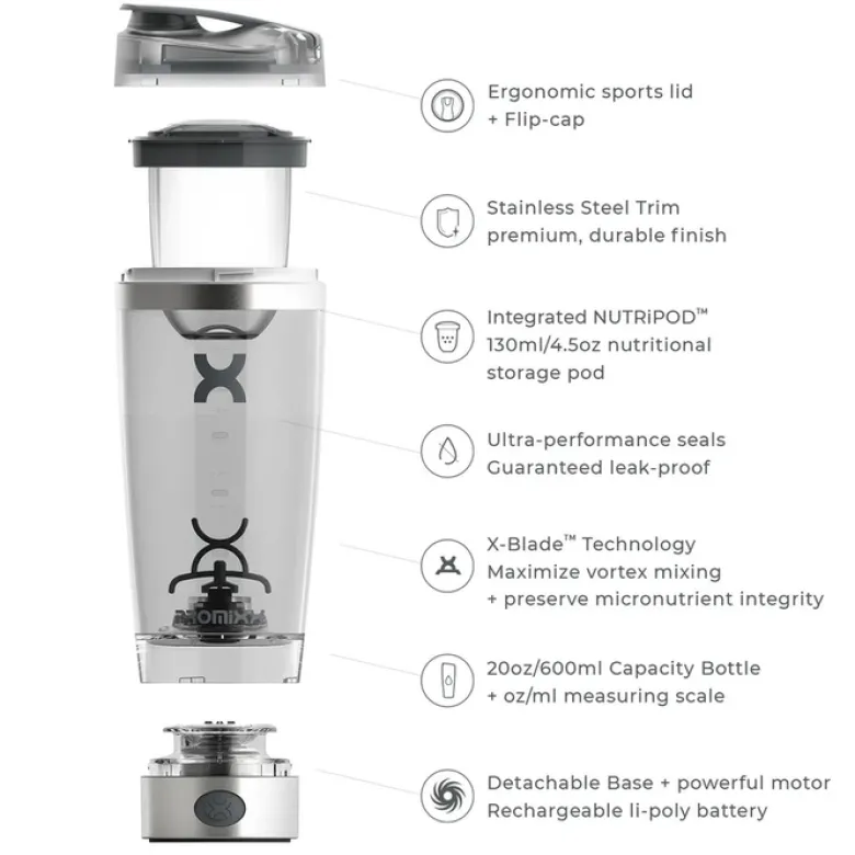 PRO Electric Shaker Stainless Steel 600 ml