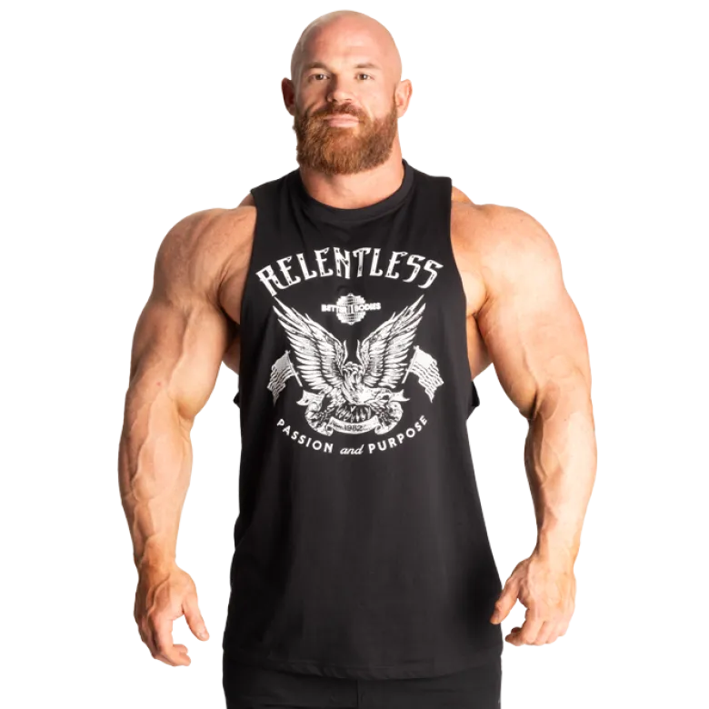 Relentless Cut Out T, Black/White