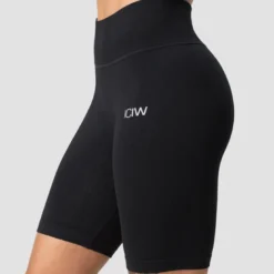 Ribbed Define Seamless Biker Shorts, Black