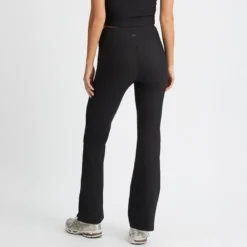 Ribbed R Flare HW Tight, Black