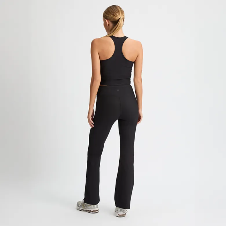 Ribbed R Flare HW Tight, Black
