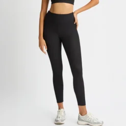 Ribbed R HW Tights, Black