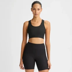 Ribbed R Sportsbra, Black