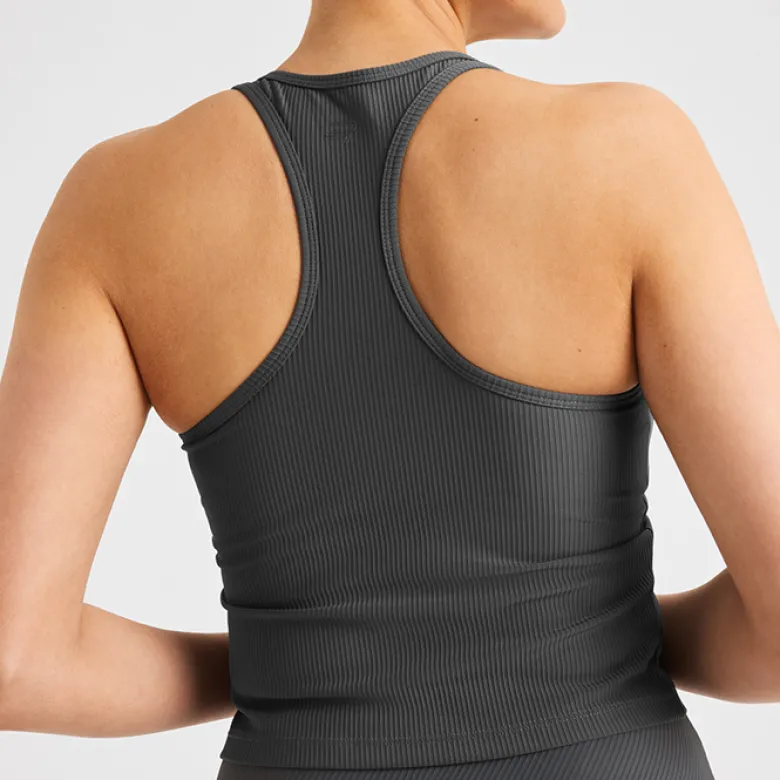 Ribbed R Tank, Dark Shadow