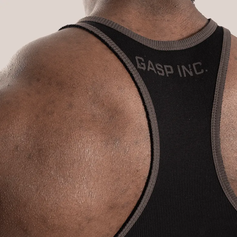 Ribbed T-back, Black