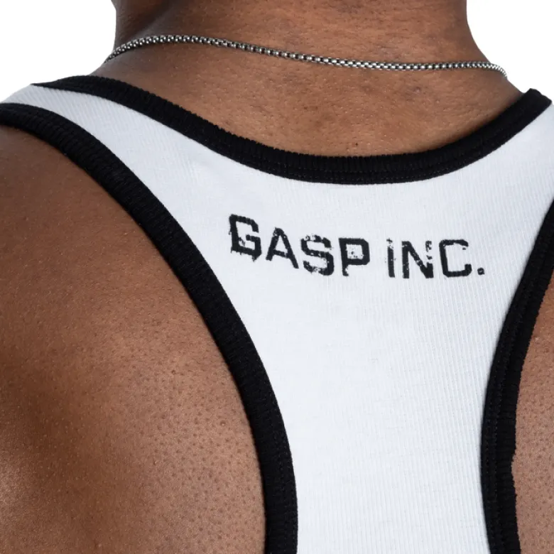 Ribbed T-back, White