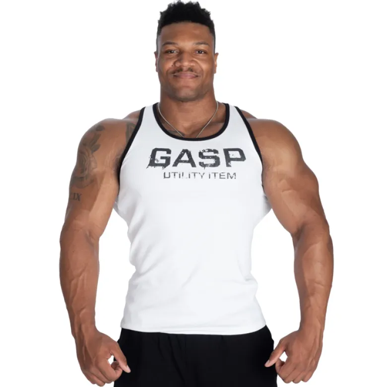 Ribbed T-back, White