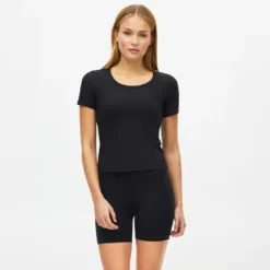 Rib Drymotion Tee, Black