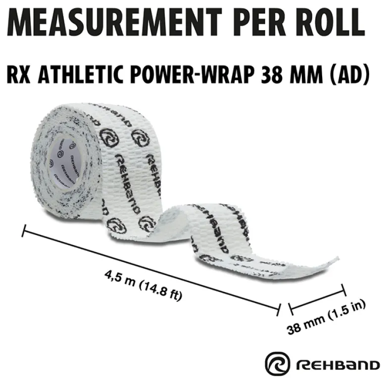 RX Athletic Power Wrap, 38mm x 4,5m - Black