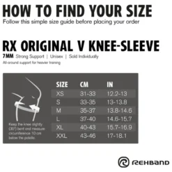 RX Original V Knee Sleeve 7mm Black
