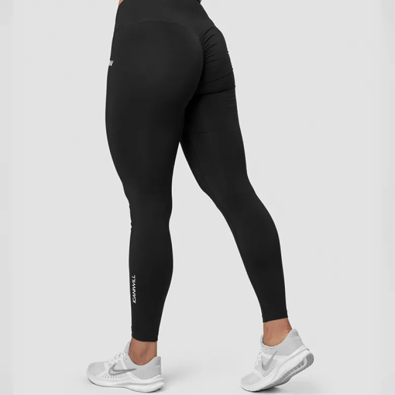 Scrunch V-shape Tights, Black