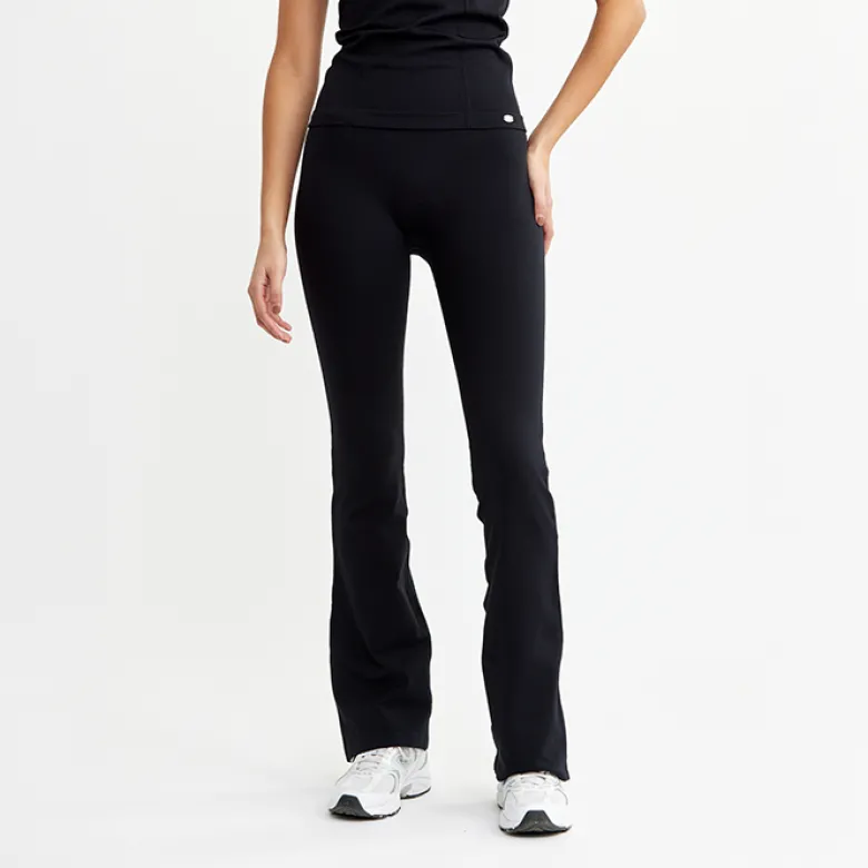 Seamless Flare Tights, Black