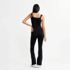 Seamless Flare Tights, Black