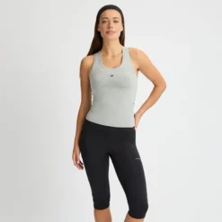 Seamless Flex Tank. Grey Melange