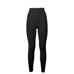 Seamless Graphical Rib High Waist Tights, Black