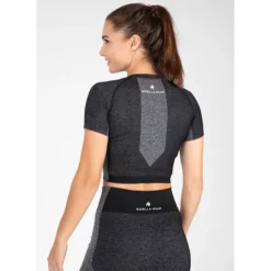 Selah Seamless Crop Top, Black