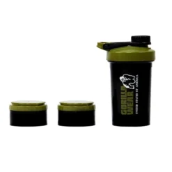 Shaker 2 Go Svart/Grønn 500 ml + 130 ml x 2