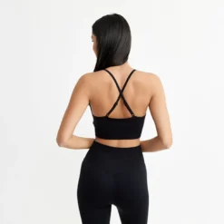 Signature Seamless Bra, Black