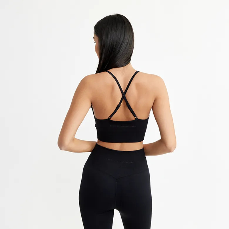 Signature Seamless Bra, Black