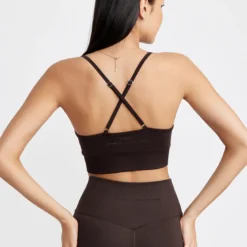 Signature Seamless Bra, Dark Brown