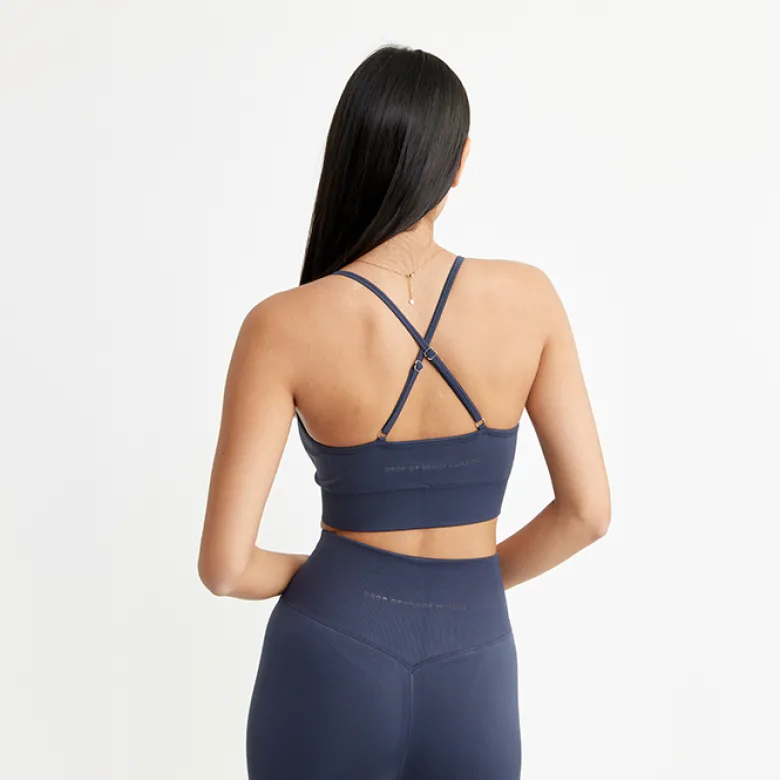 Signature Seamless Bra, Dark Blue