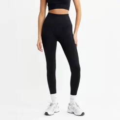 Signature Seamless Tights, Black