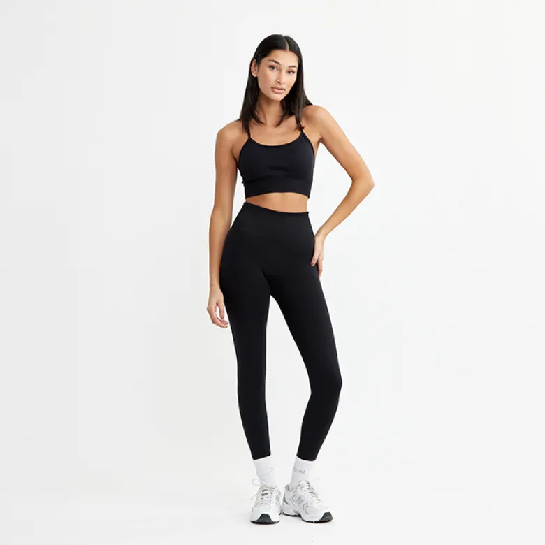 Signature Seamless Tights, Black