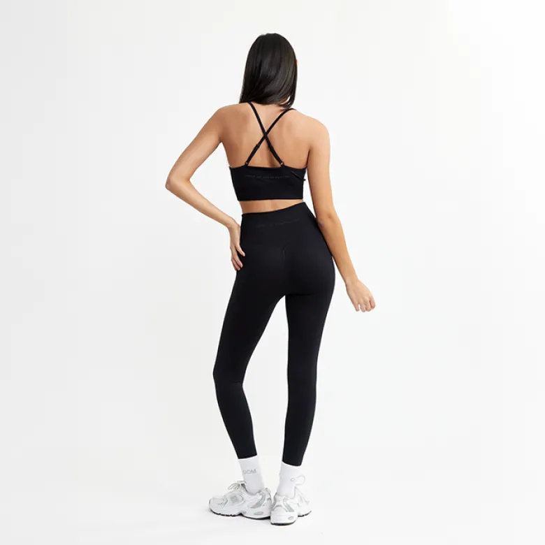Signature Seamless Tights, Black