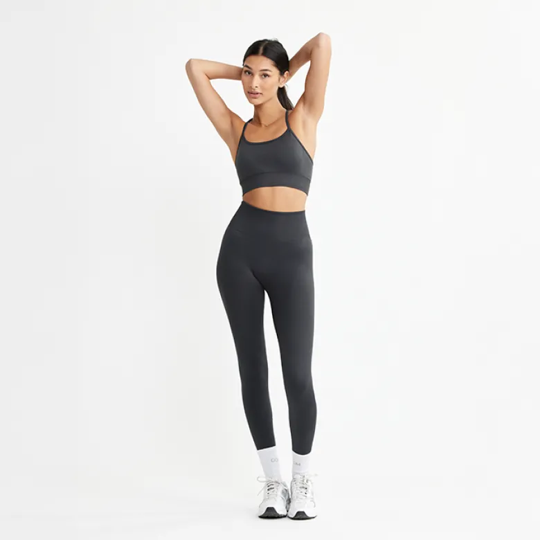 Signature Seamless Tights, Iron Grey