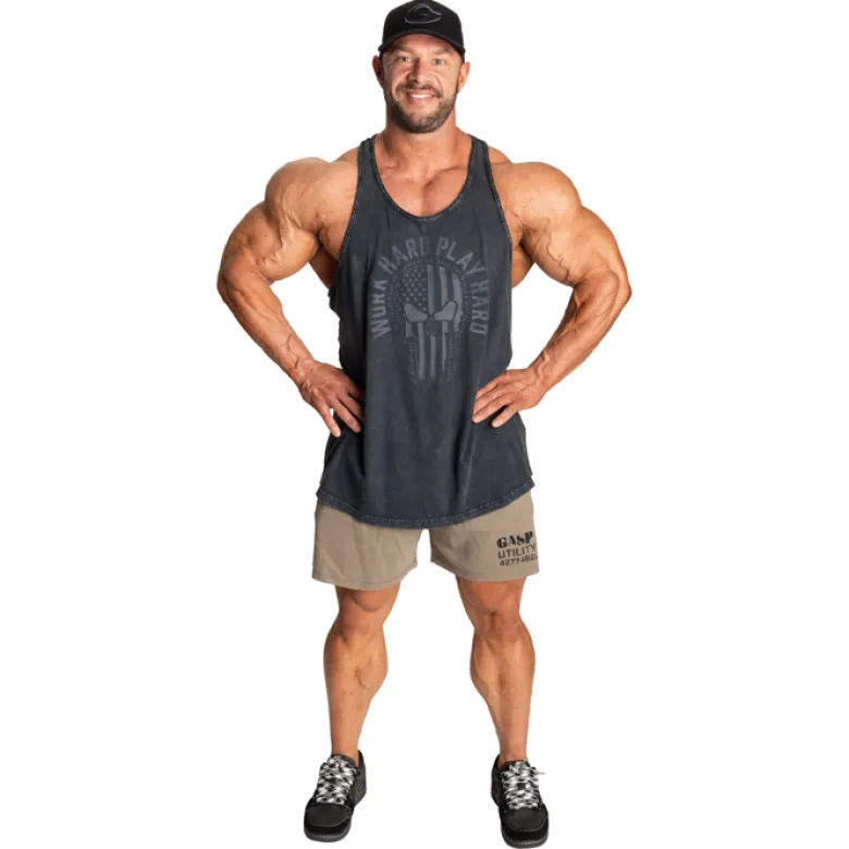 Skull T-back, Washed Black