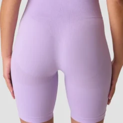 Smooth Seamless Biker Shorts, Pastel Lilac