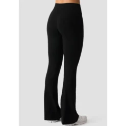 Smooth Seamless Flared Tights, Black