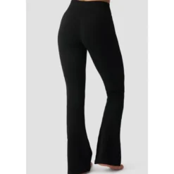 Smooth Seamless Flared Tights, Black