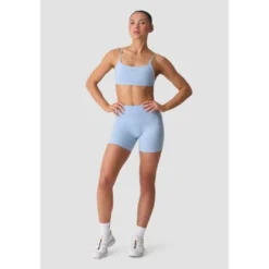 Smooth Seamless Midi Shorts, Fainting Blue