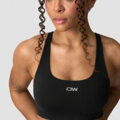 Smooth Seamless Sports Bra, Black