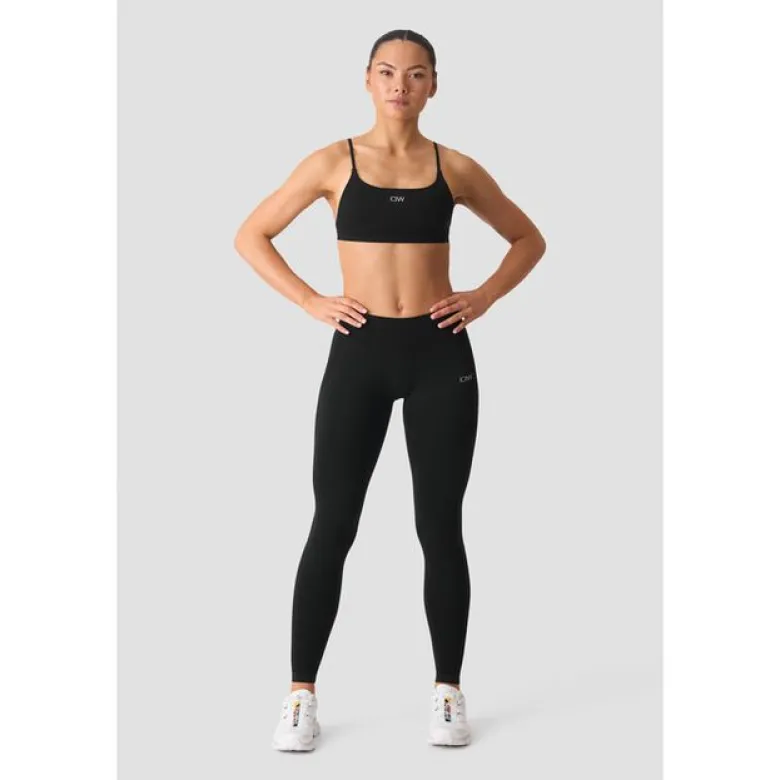 Smooth Seamless V-Shape Tights, Black