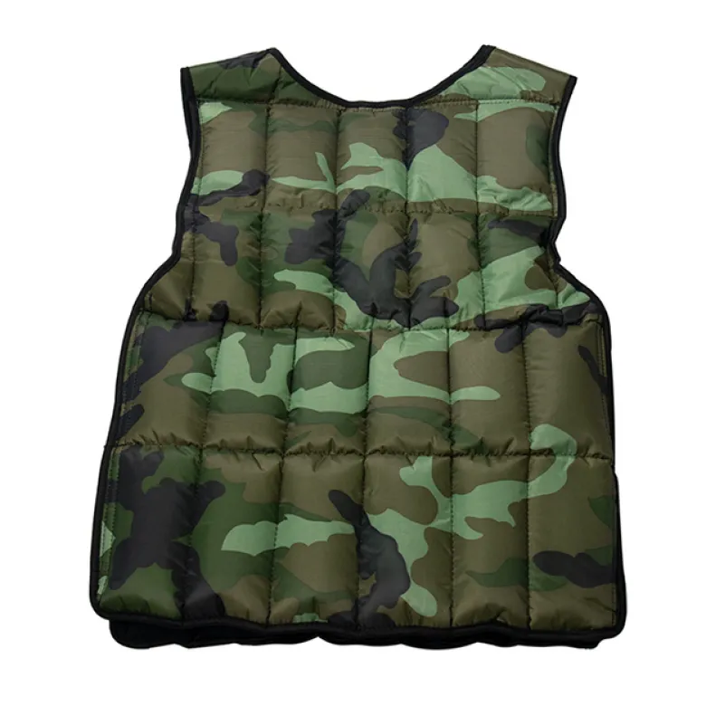 Sport Nation Adjustable Weight Vest with front pocket 10 kilo, Camo