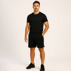 Star Mesh Shorts Black