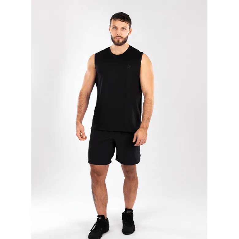 Star Mesh Tank, Black