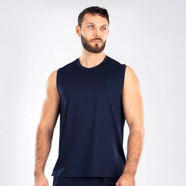 Star Mesh Tank, Navy