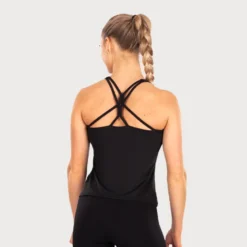 Star Strap Tank Top Black