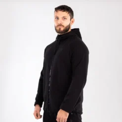 Star Zipped Hoodie Black