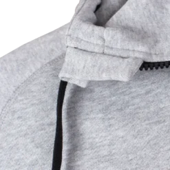 Star Zipped Hoodie Grey Melange