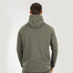 Star Zipped Hoodie Moss Green