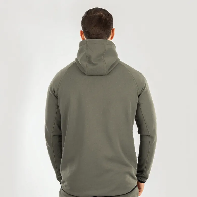 Star Zipped Hoodie Moss Green