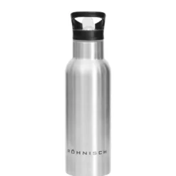 Straw Water Bottle, Silver