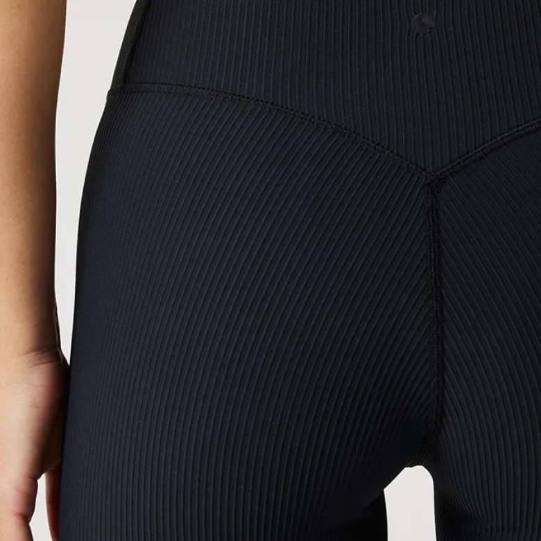 Studio Ribbed Tights, Black Beauty