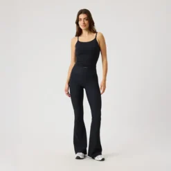 Studio Soft Cropped Tank Top, Black Beauty