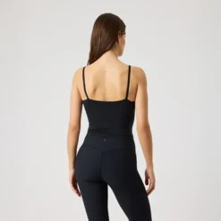 Studio Soft Cropped Tank Top, Black Beauty
