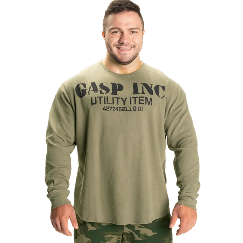 Thermal Gym Sweater, Washed Green